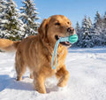 Cotton Rope & Rubber Dog Chew Ball, Treat Dispenser Toy. 18x13cm, Durable, for Boredom & Teething