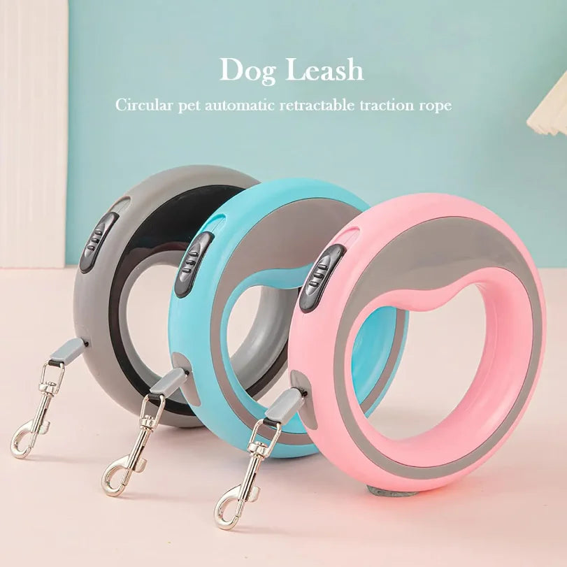Retractable Dog Leash with One-Hand Brake, Tangle-Free