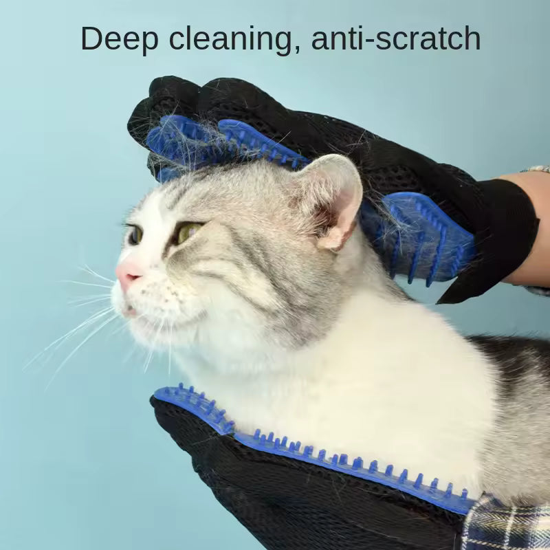 Silicone Pet Grooming Gloves Cats Hair Brush and Comb Gloves to Bathe Dogs Cleaning Hair Removal for Dog Animal Use Supplies