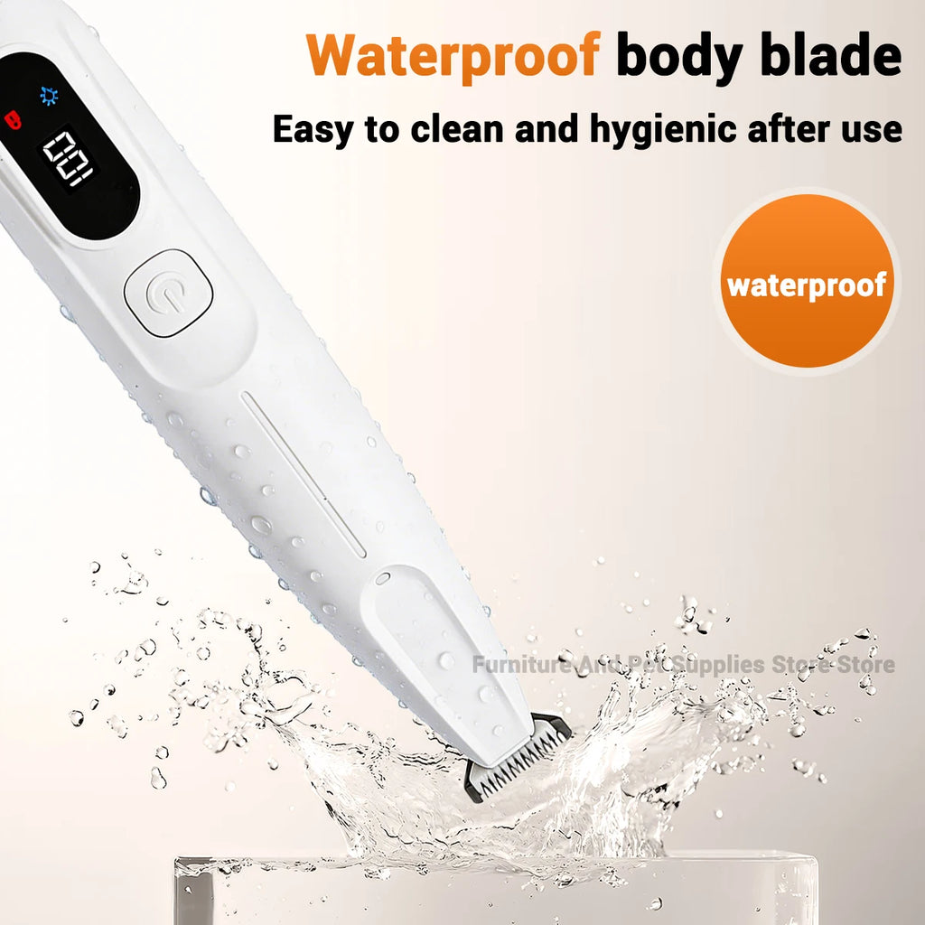 LED Pet Paw Hair Trimmer With UV Light & Display Screen