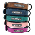 Personalized Leather Dog Collar With Engraved Name Tag