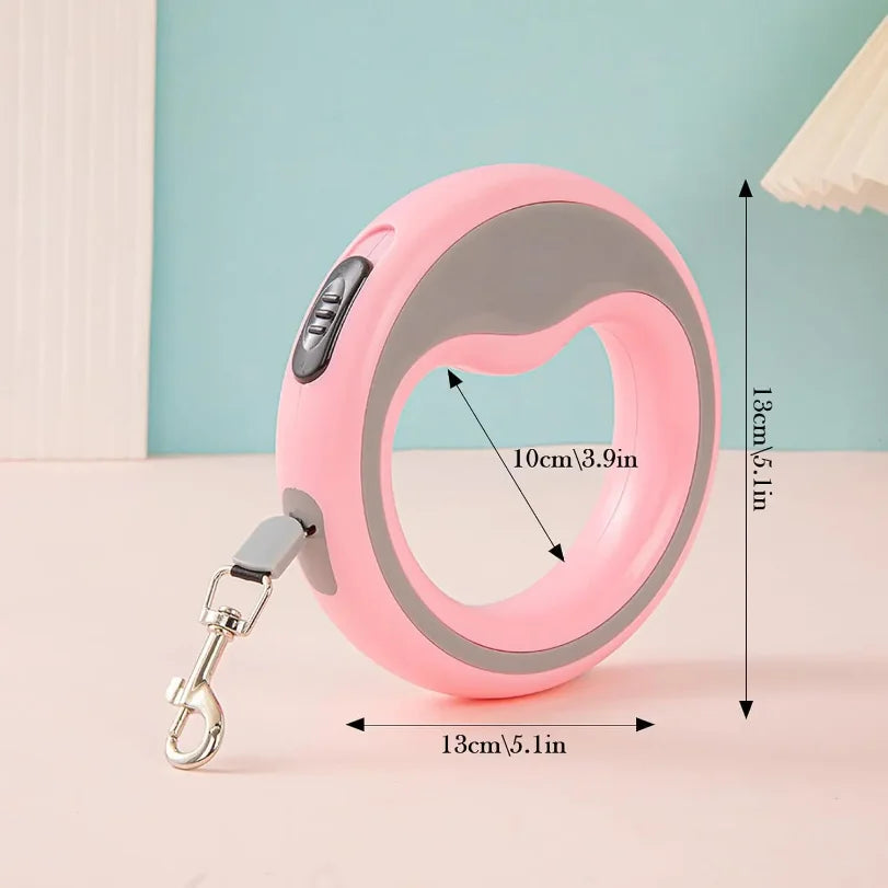 Retractable Dog Leash with One-Hand Brake, Tangle-Free